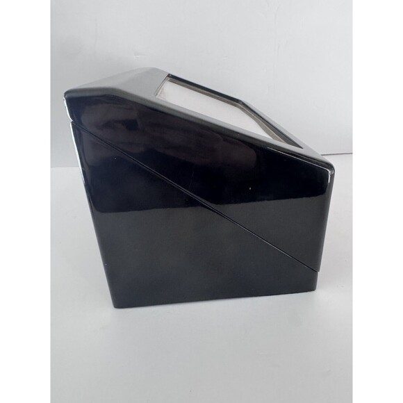 Double Automatic 2 Watch Winder Rotating Display Box Black Case & Cord WORKS - Picture 3 of 14